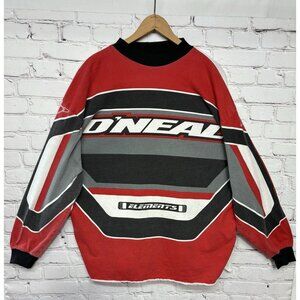 Vtg O'Neal Motocross Racing Jersey 90’s Black Red Long Sleeve Vintage Sz 2X